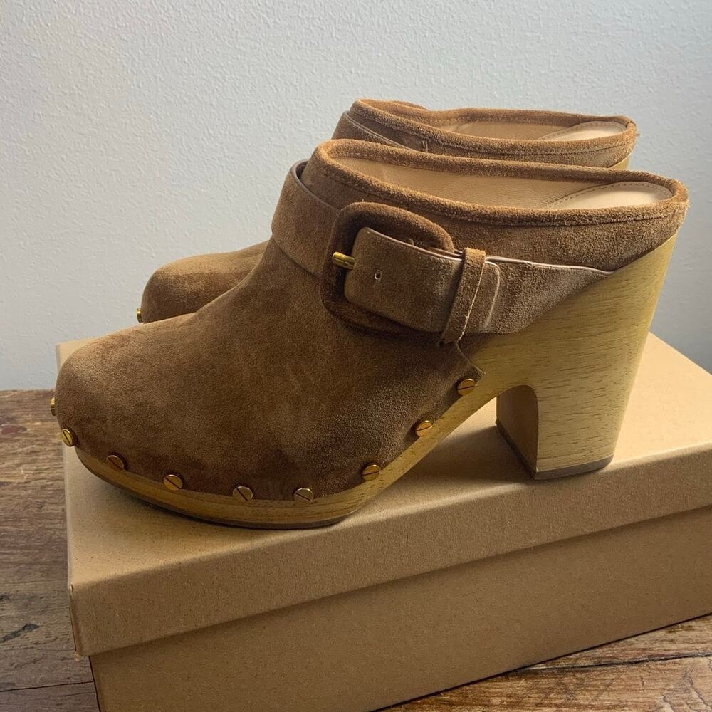 Veronica Beard Suede‎ Slip on Clogs size 7 - Picture 3 of 8